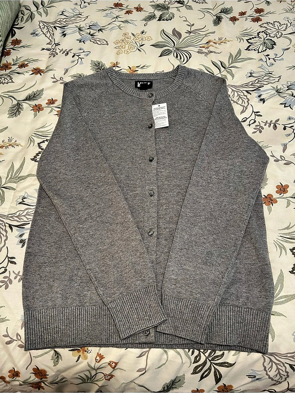 Lands End Gray Cardigan
